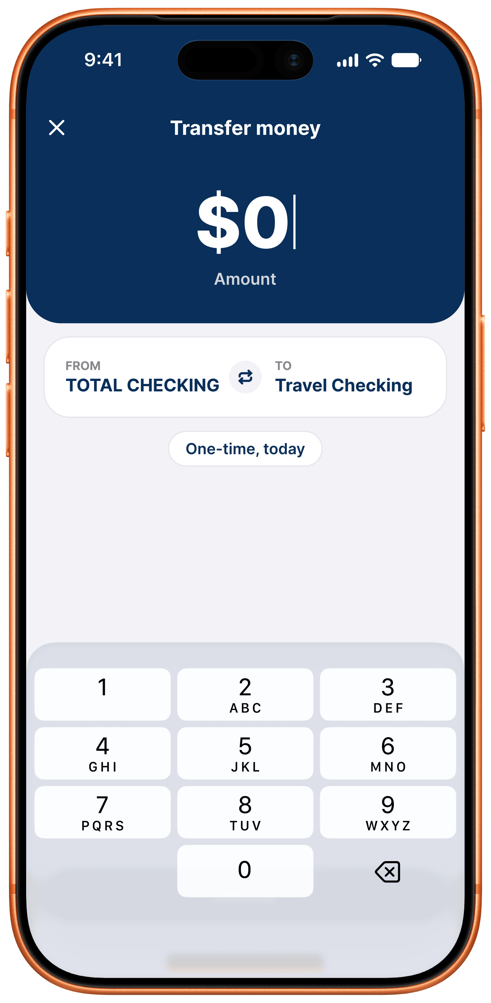 WorkOS transfer money screen
